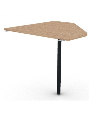 Raccordo simmetrico per scrivania profondità cm 80, piano in melaminico spessore mm 18 e gamba autoportante - cm 80x80x73,5h