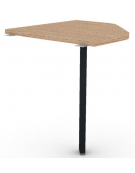Raccordo simmetrico per scrivania profondità cm 60, piano in melaminico spessore mm 25 e gamba autoportante - cm 60x60x74h