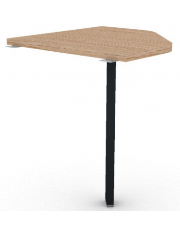 Raccordo simmetrico per scrivania profondità cm 60, piano in melaminico spessore mm 25 e gamba autoportante - cm 60x60x74h