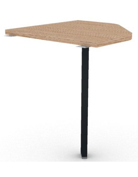 Raccordo simmetrico per scrivania profondità cm 60, piano in melaminico spessore mm 25 e gamba autoportante - cm 60x60x74h