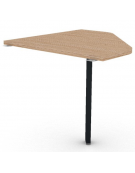 Raccordo simmetrico per scrivania profondità cm 80, piano in melaminico spessore mm 25 e gamba autoportante - cm 80x80x74h