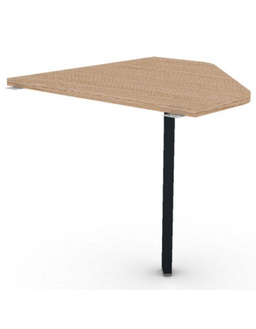 Raccordo simmetrico per scrivania profondità cm 80, piano in melaminico spessore mm 25 e gamba autoportante - cm 80x80x74h