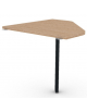 Raccordo simmetrico per scrivania profondità cm 80, piano in melaminico spessore mm 25 e gamba autoportante - cm 80x80x74h
