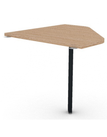 Raccordo simmetrico per scrivania profondità cm 80, piano in melaminico spessore mm 30 e gamba autoportante - cm 80x80x74,5h