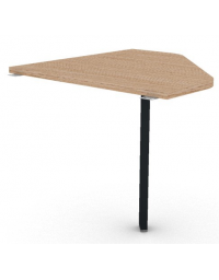 Raccordo simmetrico per scrivania profondit&agrave; cm 80, piano in melaminico spessore mm 30 e gamba autoportante - cm 80x80x74,5h