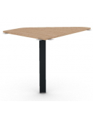 Raccordo Sx asimmetrico per scrivanie, piano in melaminico spessore mm 18 e gamba autoportante - cm 60x80x73,5h