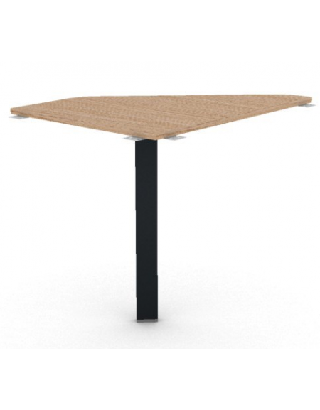Raccordo Sx asimmetrico per scrivanie, piano in melaminico spessore mm 18 e gamba autoportante - cm 60x80x73,5h