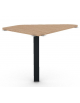 Raccordo Sx asimmetrico per scrivanie, piano in melaminico spessore mm 25 e gamba autoportante - cm 60x80x74h