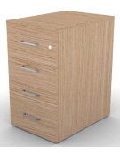 Cassettiera complanare per scrivania in melaminico con spessore piano mm 18 - Colori a scelta - cm 42x60x73,5h
