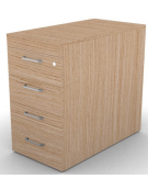 Cassettiera complanare per scrivania in melaminico con spessore piano mm 18 - Colori a scelta - cm 42x80x73,5h