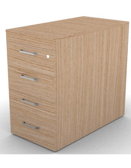 Cassettiera complanare per scrivania in melaminico con spessore piano mm 18 - Colori a scelta - cm 42x80x73,5h
