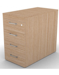 Cassettiera complanare per scrivania in melaminico con spessore piano mm 18 - Colori a scelta - cm 42x80x73,5h