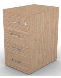 Cassettiera complanare per scrivania in melaminico con spessore piano mm 30 - Colori a scelta - cm 42x60x74,5h