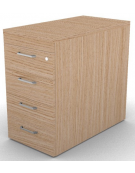 Cassettiera complanare per scrivania in melaminico con spessore piano mm 30 - Colori a scelta - cm 42x80x74,5h