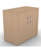 Mobile contenitore complanare con ante per scrivania in melaminico con spessore piano mm 18 - Colori a scelta - cm 42x80x73,5h