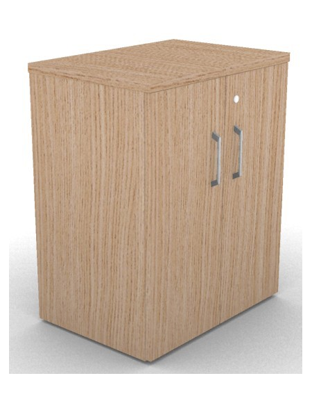 Mobile contenitore complanare con ante per scrivania in melaminico con spessore piano mm 25 - Colori a scelta - cm 42x60x74h