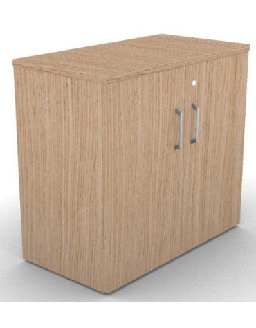 Mobile contenitore complanare con ante per scrivania in melaminico con spessore piano mm 25 - Colori a scelta - cm 42x80x74h