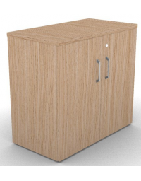 Mobile contenitore complanare con ante per scrivania in melaminico con spessore piano mm 25 - Colori a scelta - cm 42x80x74h