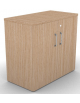Mobile contenitore complanare con ante per scrivania in melaminico con spessore piano mm 25 - Colori a scelta - cm 42x80x74h