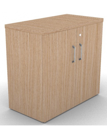 Mobile contenitore complanare con ante per scrivania in melaminico con spessore piano mm 30 - Colori a scelta - cm 42x80x74,5h