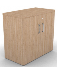 Mobile contenitore complanare con ante per scrivania in melaminico con spessore piano mm 30 - Colori a scelta - cm 42x80x74,5h