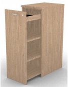 Mobile contenitore complanare alto per scrivania in melaminico - Colori a scelta - cm 42x60x112h