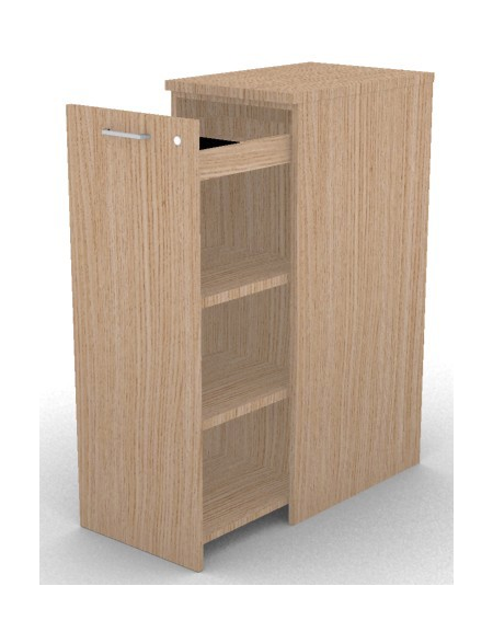 Mobile contenitore complanare alto per scrivania in melaminico - Colori a scelta - cm 42x60x112h