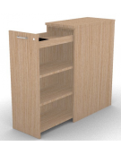 Mobile contenitore complanare alto per scrivania in melaminico - Colori a scelta - cm 42x80x112h