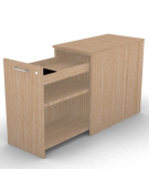 Mobile contenitore complanare per scrivania in melaminico con spessore piano mm 18 - Colori a scelta - cm 42x80x73,5h