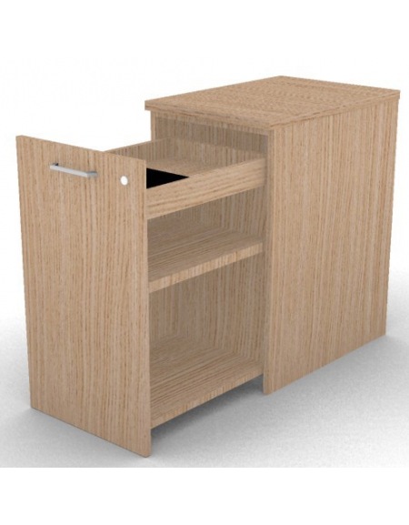 Mobile contenitore complanare per scrivania in melaminico con spessore piano mm 25 - Colori a scelta - cm 42x60x74h