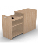 Mobile contenitore complanare per scrivania in melaminico con spessore piano mm 25 - Colori a scelta - cm 42x80x74h
