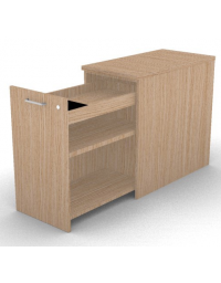 Mobile contenitore complanare per scrivania in melaminico con spessore piano mm 25 - Colori a scelta - cm 42x80x74h