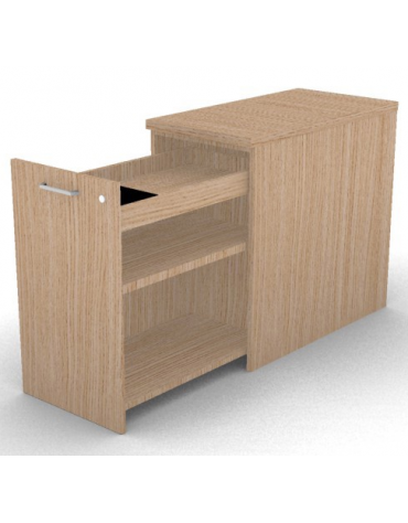 Mobile contenitore complanare per scrivania in melaminico con spessore piano mm 30 - Colori a scelta - cm 42x80x74,5h