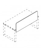Schermo in melaminico per scrivania e/o workstation, spessore 18 mm - Colori a Scelta - cm 140x18x50h