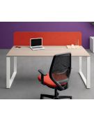 Schermo fonoassorbente rivestito in tessuto per scrivania e/o workstation, spessore 18 mm - Colori a Scelta - cm 80x18x50h