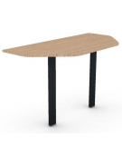 Terminale doppio per bench - piano melaminico spessore mm 18 con gamba autoportante - Colori a scelta - cm 60x125x73,5h