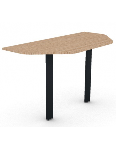 Terminale doppio per bench - piano melaminico spessore mm 18 con gamba autoportante - Colori a scelta - cm 60x125x73,5h