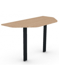 Terminale doppio per bench - piano melaminico spessore mm 18 con gamba autoportante - Colori a scelta - cm 60x125x73,5h