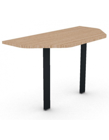 Terminale doppio per bench - piano melaminico spessore mm 25 con gamba autoportante - Colori a scelta - cm 60x125x74h
