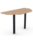 Terminale doppio per bench - piano melaminico spessore mm 30 con gamba autoportante - Colori a scelta - cm 60x125x74,5h