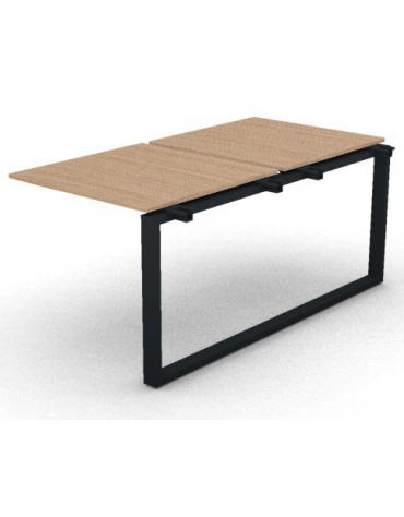 Allungo per benches doppio - piano melaminico spessore mm 18 e gamba ad anello chiuso - Colori a scelta - cm 80x165x73,5h