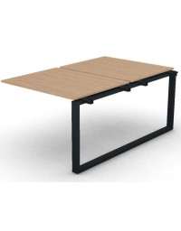 Allungo per benches doppio - piano melaminico spessore mm 18 e gamba ad anello chiuso - Colori a scelta - cm 100x165x73,5h