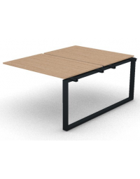 Allungo per benches doppio - piano melaminico spessore mm 18 e gamba ad anello chiuso - Colori a scelta - cm 120x165x73,5h
