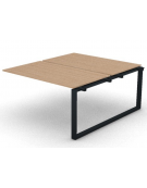 Allungo per benches doppio - piano melaminico spessore mm 18 e gamba ad anello chiuso - Colori a scelta - cm 140x165x73,5h