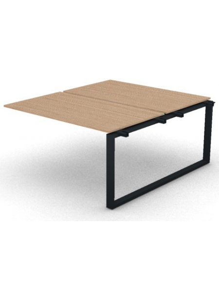 Allungo per benches doppio - piano melaminico spessore mm 18 e gamba ad anello chiuso - Colori a scelta - cm 140x165x73,5h