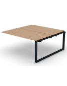 Allungo per benches doppio - piano melaminico spessore mm 18 e gamba ad anello chiuso - Colori a scelta - cm 160x165x73,5h