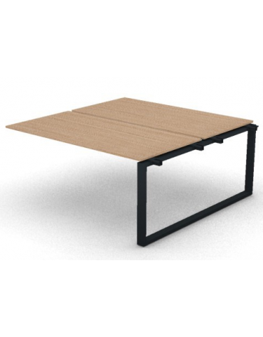 Allungo per benches doppio - piano melaminico spessore mm 18 e gamba ad anello chiuso - Colori a scelta - cm 160x165x73,5h