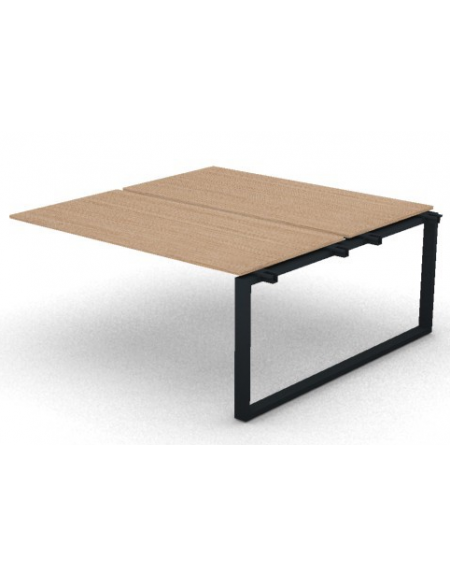 Allungo per benches doppio - piano melaminico spessore mm 18 e gamba ad anello chiuso - Colori a scelta - cm 160x165x73,5h