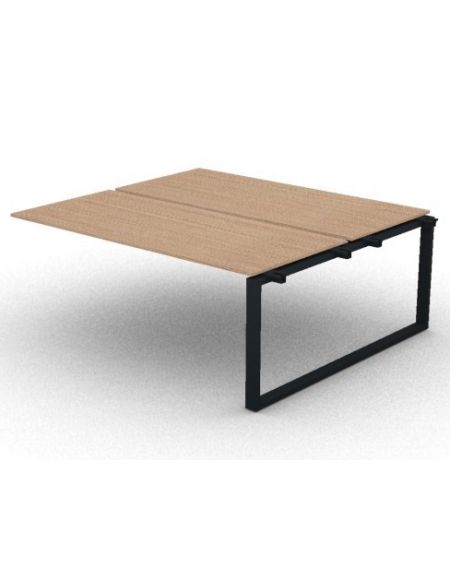 Allungo per benches doppio - piano melaminico spessore mm 18 e gamba ad anello chiuso - Colori a scelta - cm 180x165x73,5h