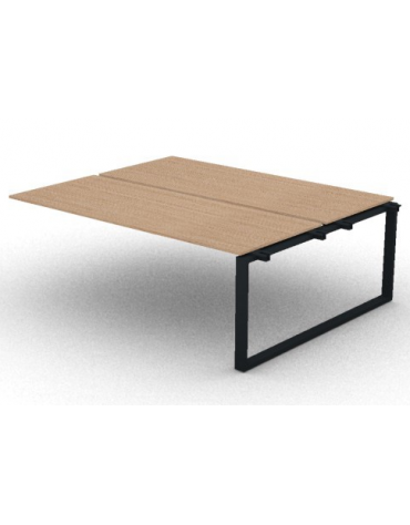Allungo per benches doppio - piano melaminico spessore mm 18 e gamba ad anello chiuso - Colori a scelta - cm 200x165x73,5h